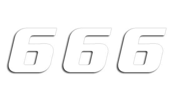 BLACKBIRD RACING ONE SERIES NUMBER #6 ADHESIVE 3 PACK WHITE 5049/10/6