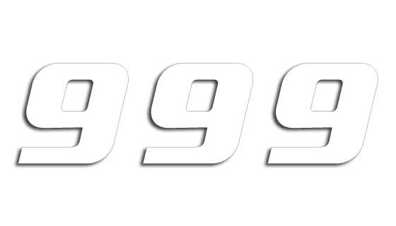 BLACKBIRD RACING ONE SERIES NUMBER #9 ADHESIVE 3 PACK WHITE 5049/10/9