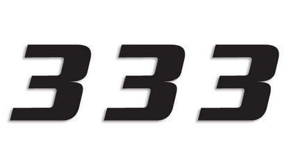 BLACKBIRD RACING ONE SERIES NUMBER #3 ADHESIVE 3 PACK BLACK 5049/20/3