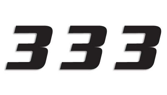 Blackbird Racing One Series Number #3 Adhesive 3 Pack Black 5049/20/3