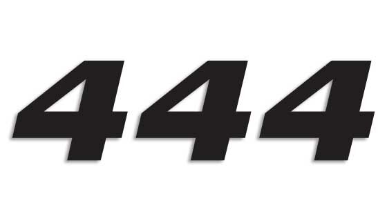 BLACKBIRD RACING ONE SERIES NUMBER #4 ADHESIVE 3 PACK BLACK 5049/20/4