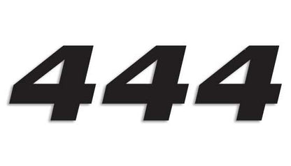 BLACKBIRD RACING ONE SERIES NUMBER #4 ADHESIVE 3 PACK BLACK 5049/20/4