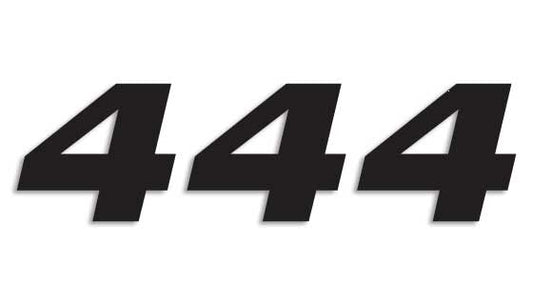 Blackbird Racing One Series Number #4 Adhesive 3 Pack Black 5049/20/4