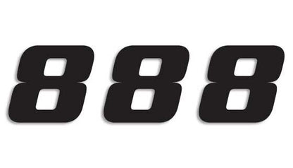 BLACKBIRD RACING ONE SERIES NUMBER #8 ADHESIVE 3 PACK BLACK 5049/20/8