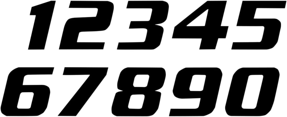 BLACKBIRD RACING ONE SERIES NUMBER #9 ADHESIVE 3 PACK BLACK 5049/20/9