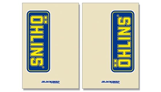 BLACKBIRD RACING FORK STICKERS �-HLINS CLEAR 2PK 5045O