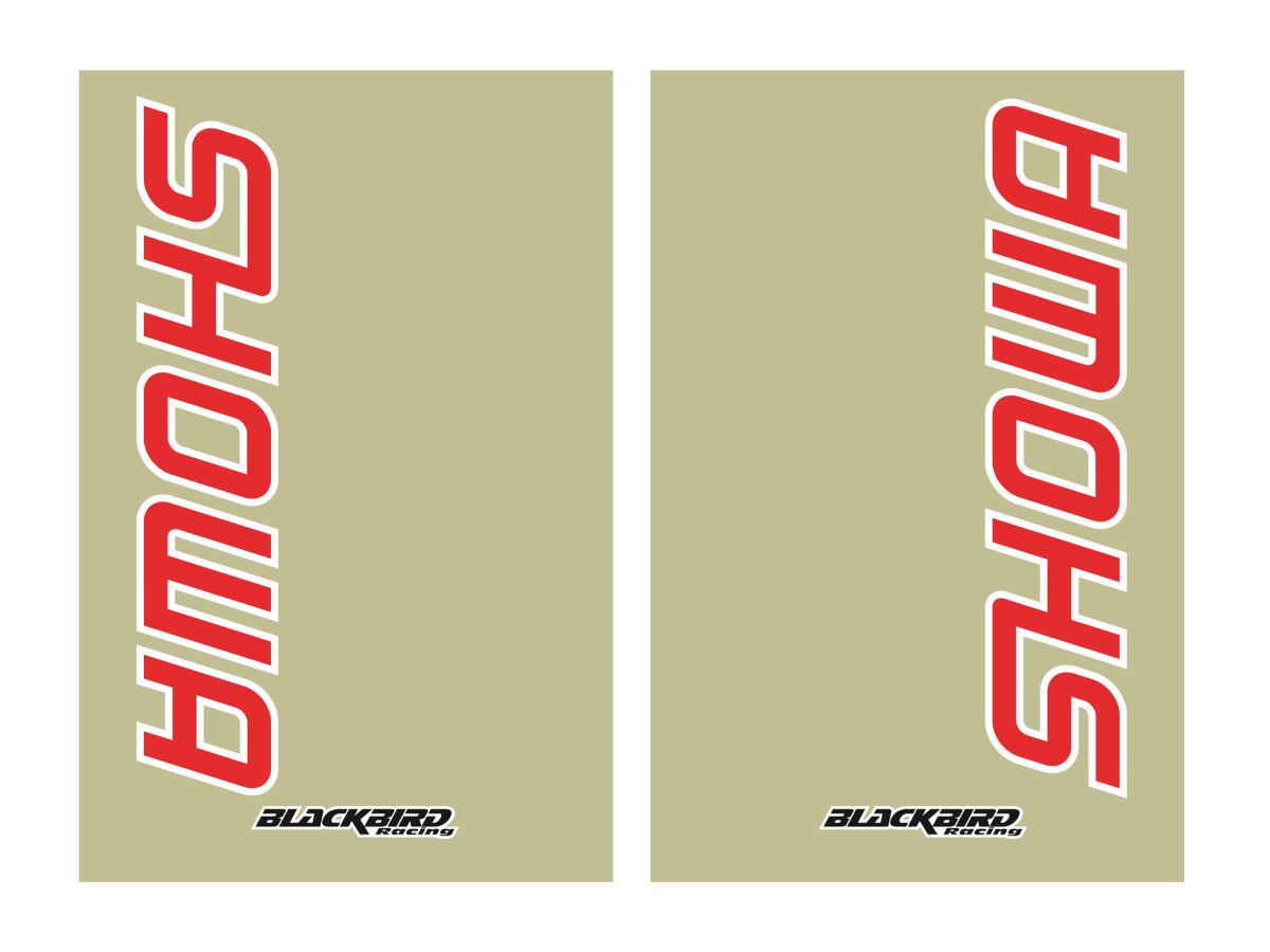 BLACKBIRD RACING FORK STICKERS SHOWA CLEAR 2PK 5045S