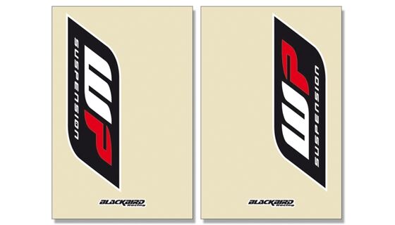 BLACKBIRD RACING FORK STICKERS WP CLEAR 2PK 5045W