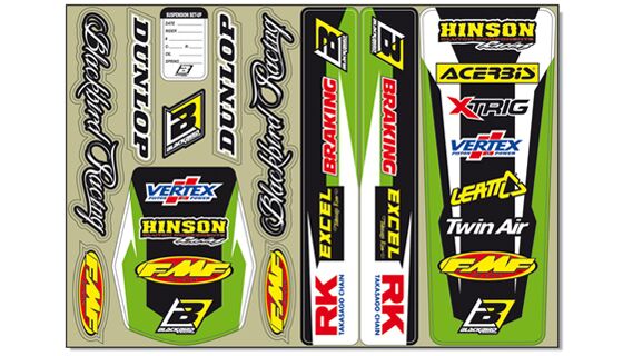 BLACKBIRD RACING STANDARD LOGO DECAL KIT GREEN 5428