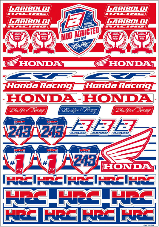 BLACKBIRD RACING HONDA GARIBOLDI LOGO DECAL KIT 5076G1