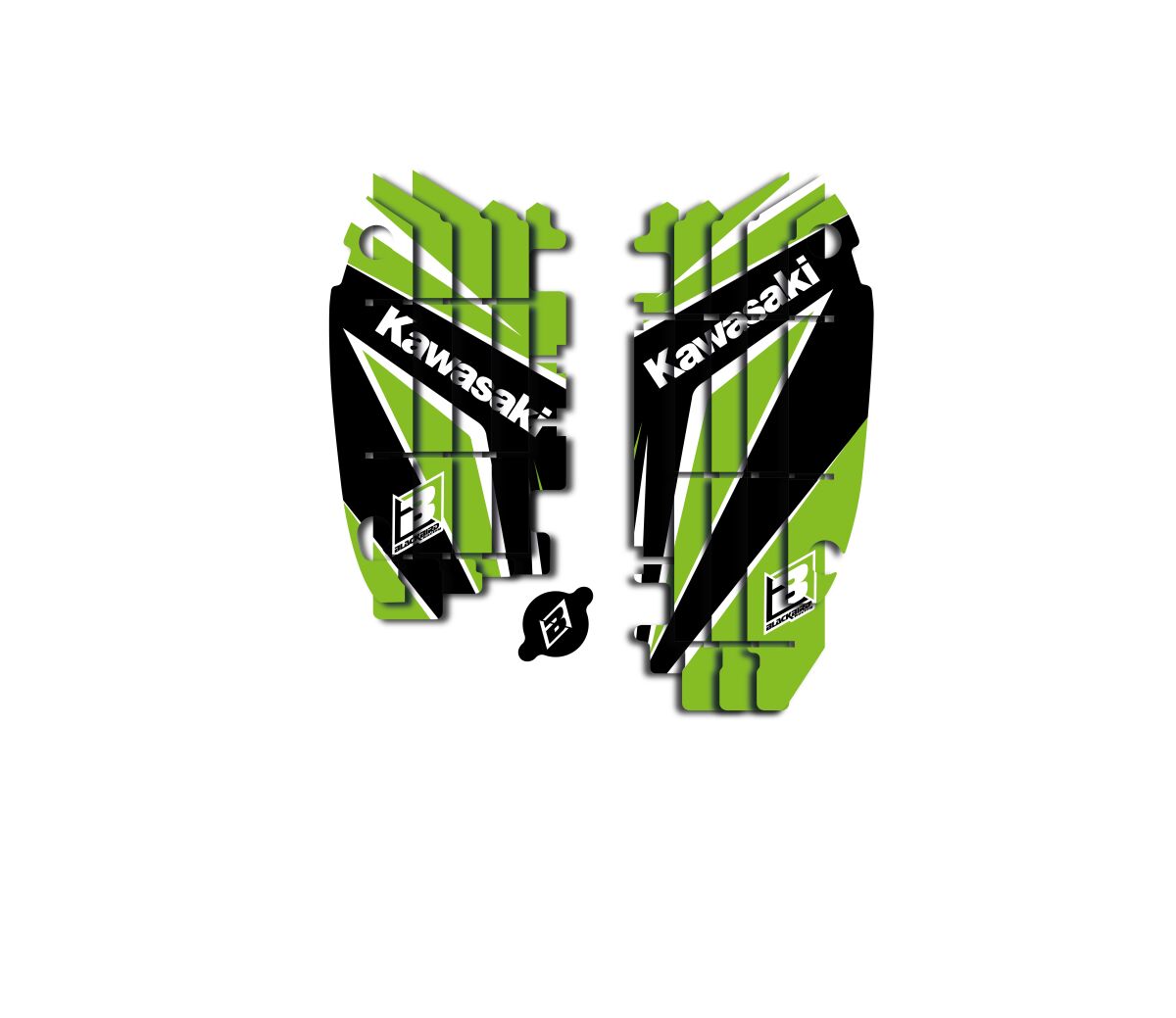 BLACKBIRD RACING RADIATOR LOUVER STICKER KXF A401N
