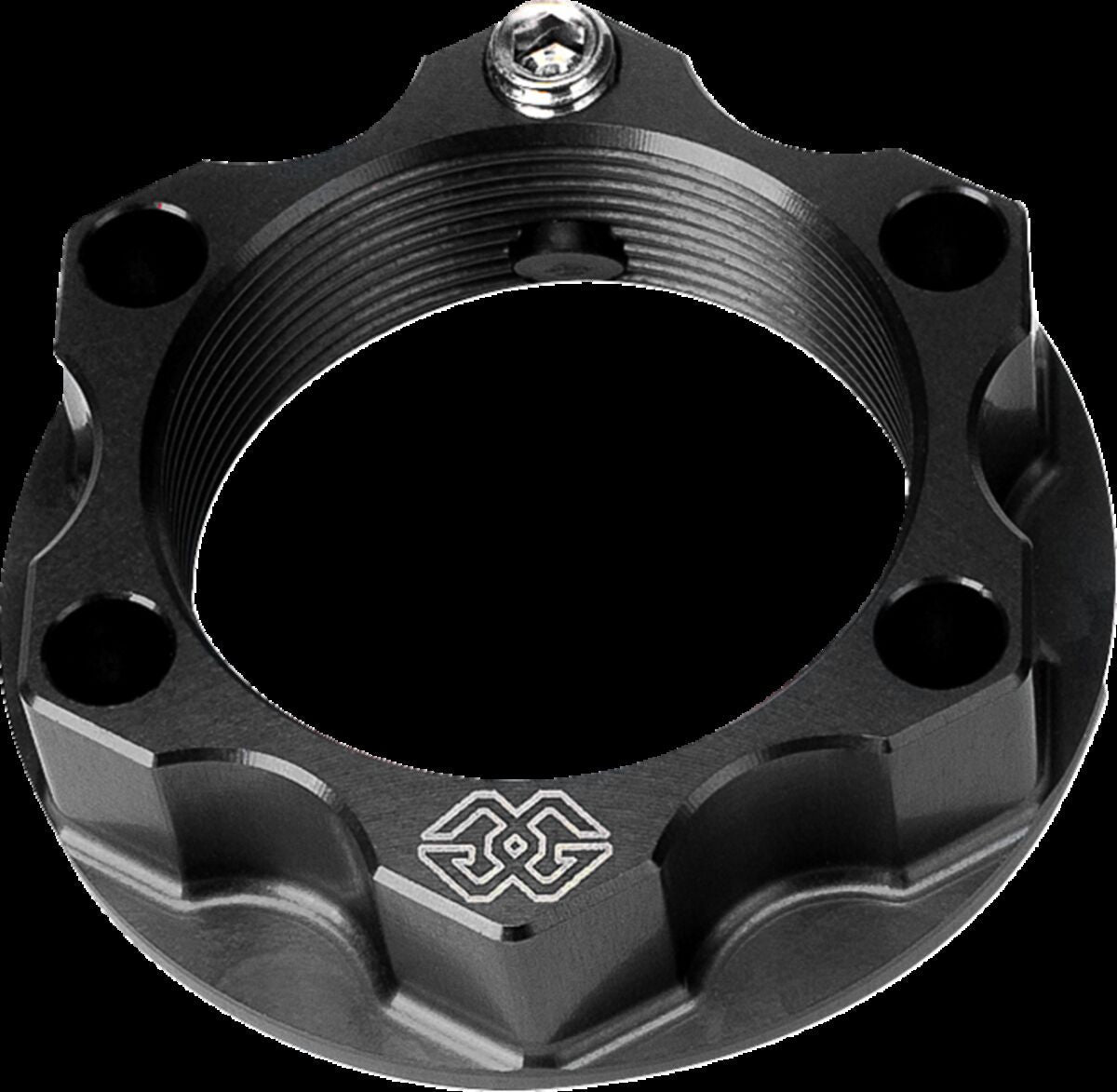 GILLES TOOLING TOP YOKE NUT ACMA ALUMINUM 28x1 BLACK ACMA-28-10
