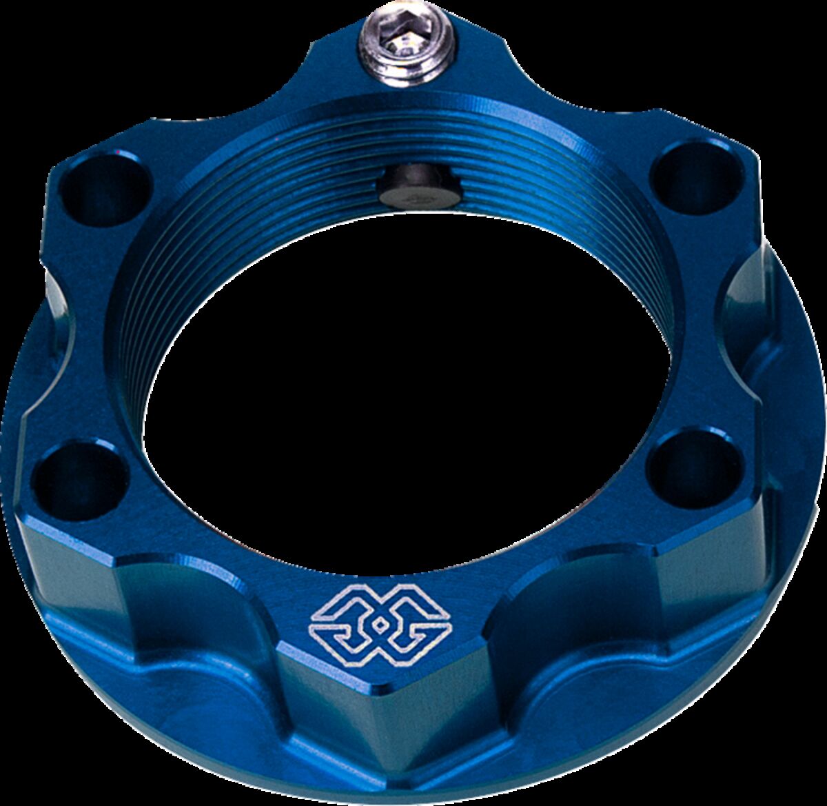 GILLES TOOLING TOP YOKE NUT ACMA ALUMINUM 28x1 BLUE ACMA-28-10-BL