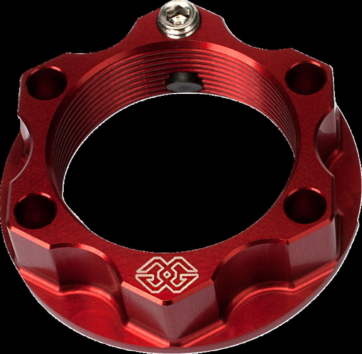 GILLES TOOLING TOP YOKE NUT ACMA ALUMINUM 28x1 RED ACMA-28-10-R