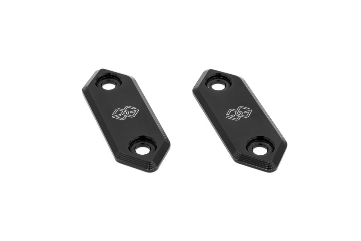 GILLES TOOLING MIRROR COVER BLACK KAWAS. MC-03-KIT-B
