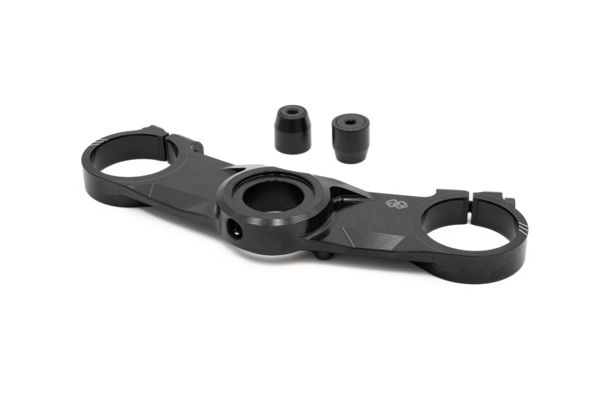 GILLES TOOLING UPPER TRIPLE CLAMP BLACK APR. FO-KS-0-03-SET-B