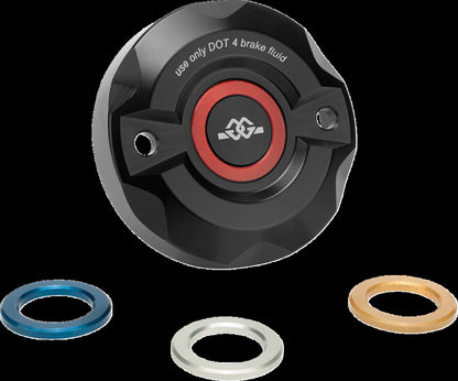 GILLES TOOLING COVER BRAKE FLUID RESERVOIR BLACK/MULTI COLORED BRC-06