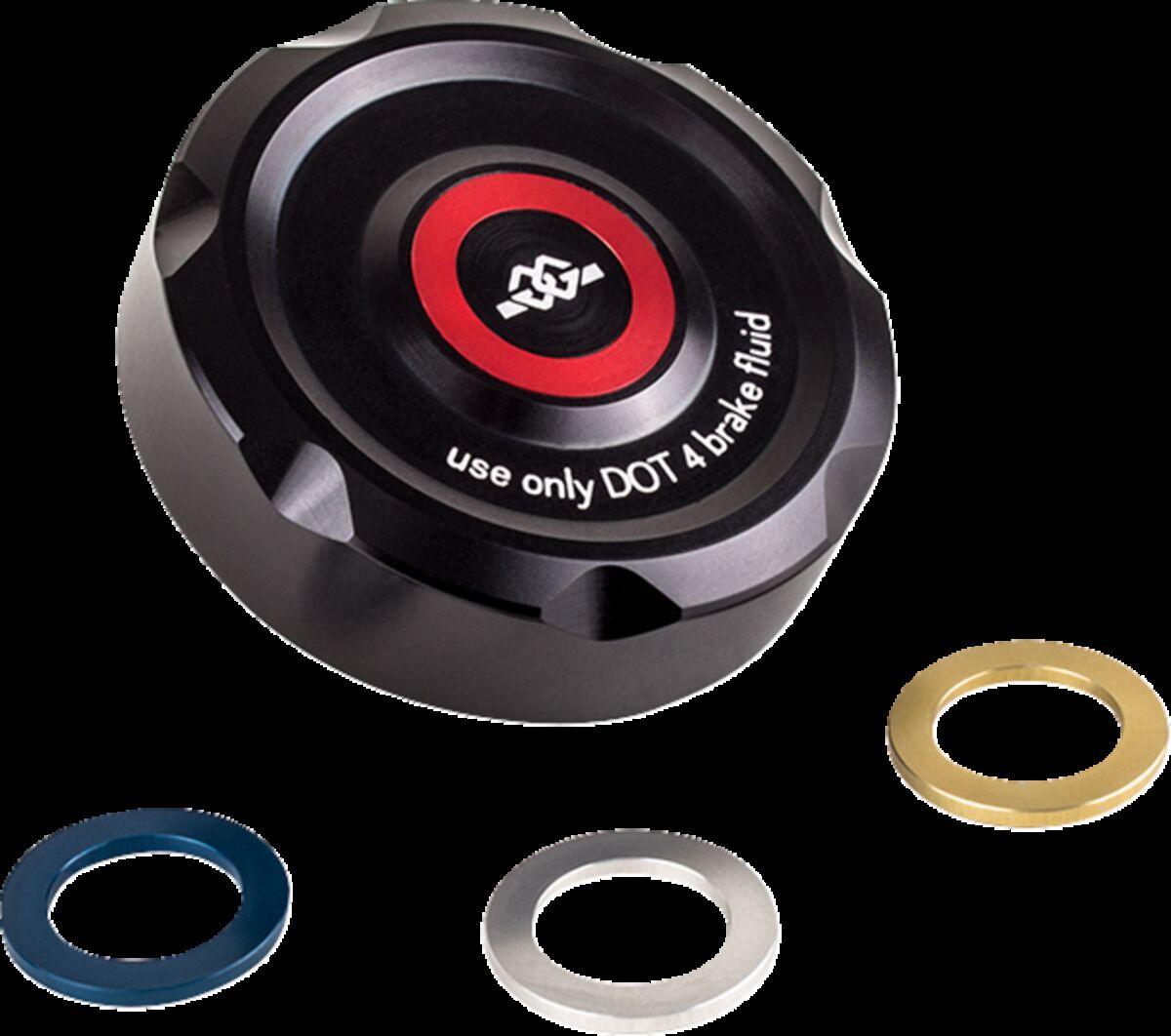 GILLES TOOLING COVER BRAKE FLUID RESERVOIR REAR BLACK/MULTI COLORED BRC-07