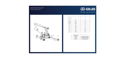 GILLES TOOLING HONDA MSX125 GROM 2022 - ADJUS AS31GT3-H16-B