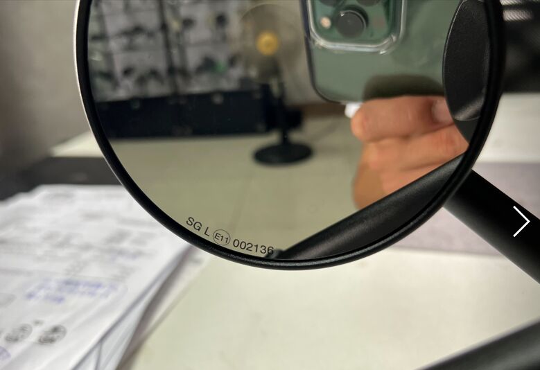 PARTS EUROPE ALU MIRROR PAIR UNIV BK 0131028