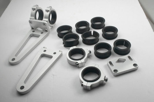 Parts Europe Mounting Kit - Headlight Brackets / Aluminium / Silver 01254204