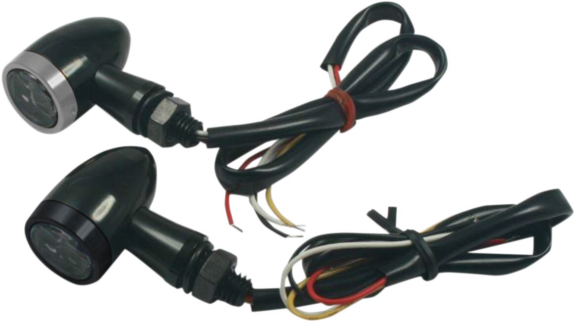 PARTS EUROPE LED TAIL LIGHT & TURN SIGNAL / CLEAR LENS / BLACK 012527816