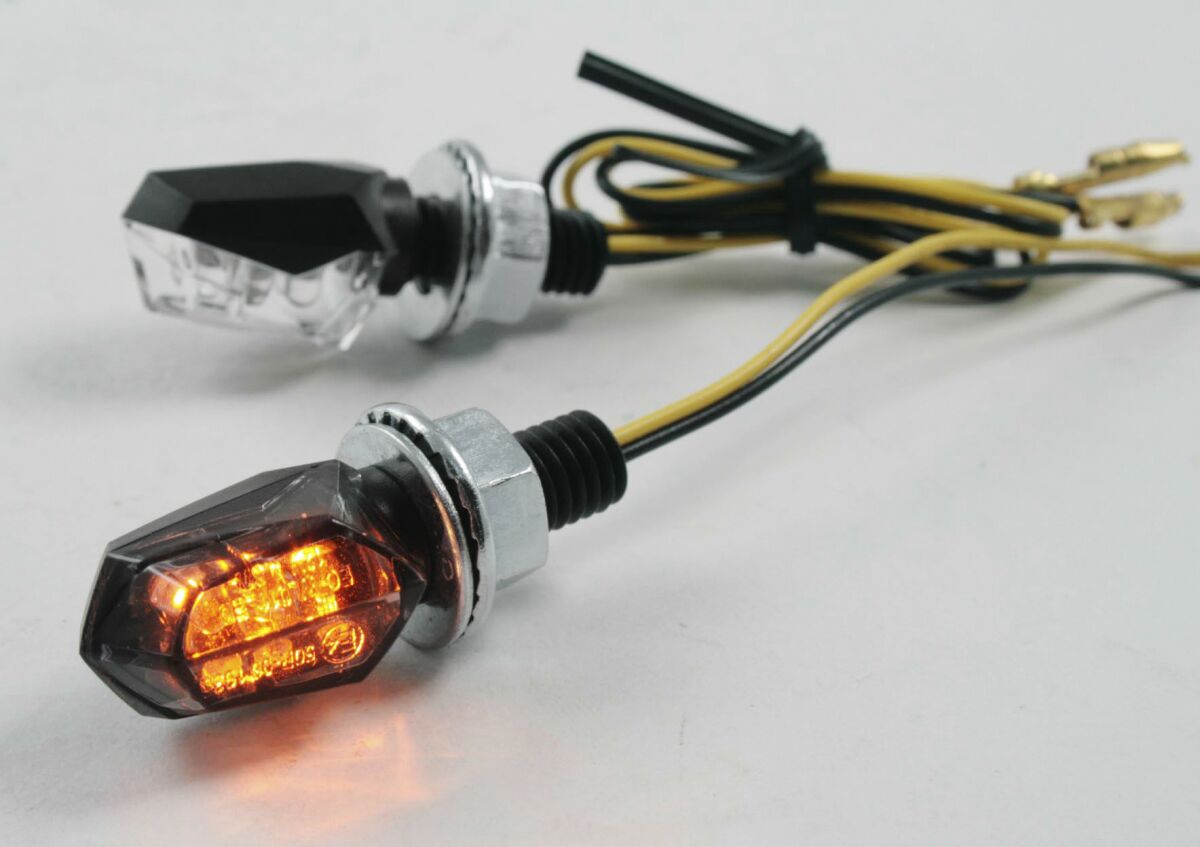 PARTS EUROPE LED CLEAR - LENS TURN SIGNAL / ABS / BLACK 012086911
