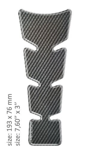 OneDesign UNIVERSAL TANK PAD - GLOSS GRAY - CARBON DESIGN - 19,3 CM X 7,6 CM | 7.6" X 3" - RESIN/POLYURETHANE CGSLICP