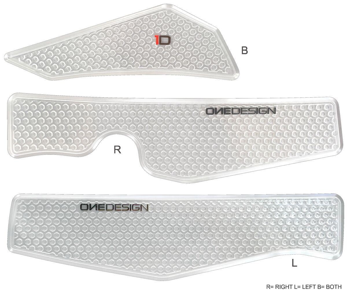 OneDesign SIDE TANKPAD KX450F CLR HDR1002A