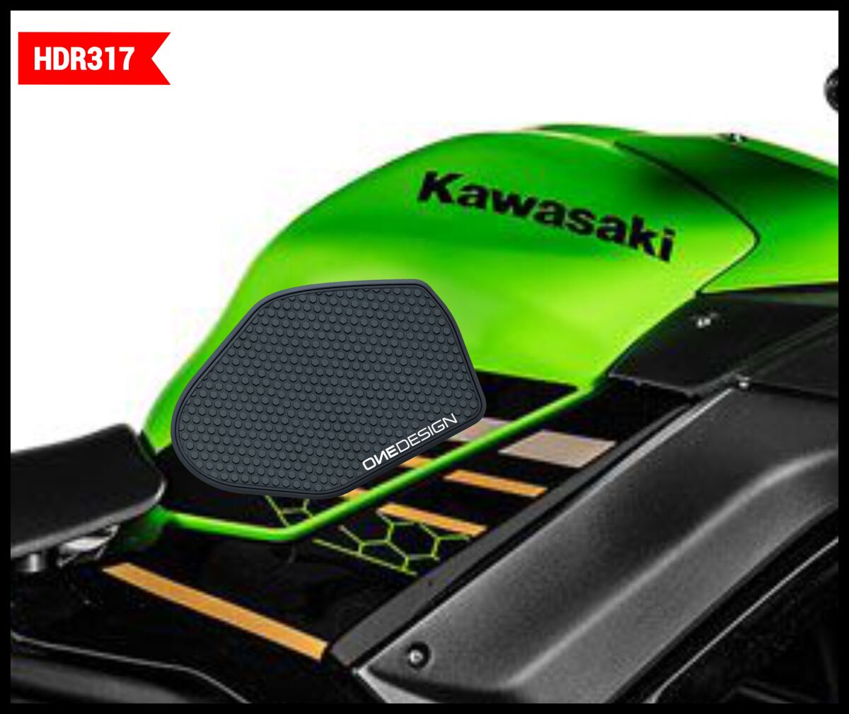 OneDesign TANK GRIP NINJA 650 BK HDR317