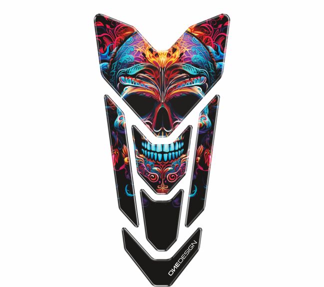 OneDesign PRE-CUT TANKPAD GOLD ART SKULL CGART8P