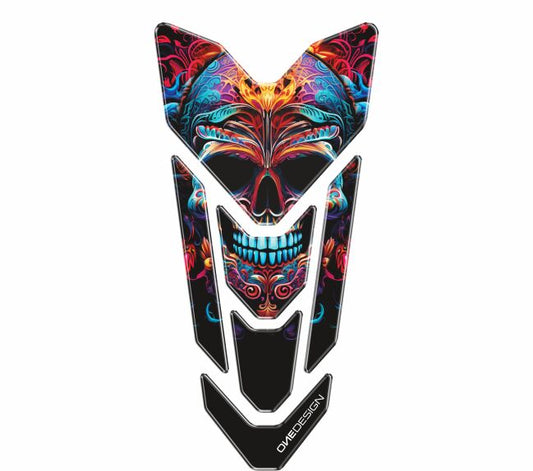 OneDesign PRE-CUT TANKPAD GOLD ART SKULL CGART8P