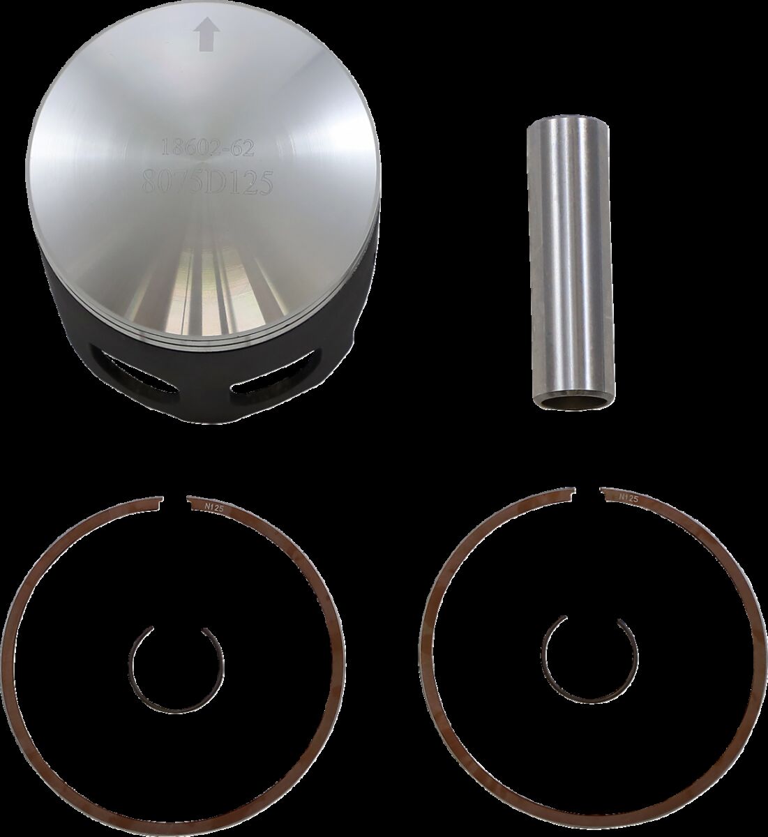 WOSSNER PISTON KIT FORGED STEEL PERFORMANCE REPLACEMENT / YAMAHA / SIZE BANSHEE: +1,25 / RD: +1,25 8075D125