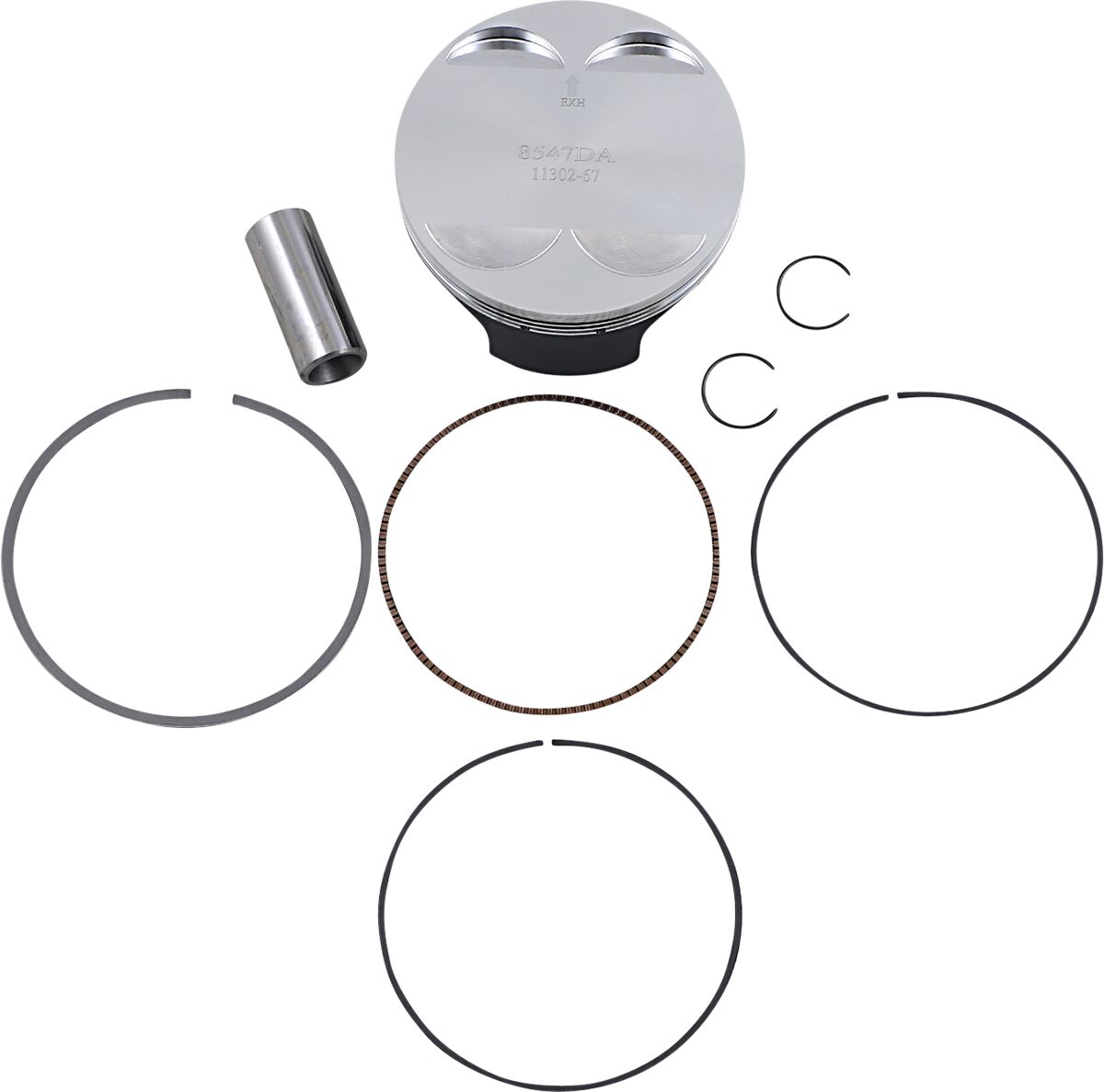 WOSSNER PISTON KIT FORGED STEEL OEM REPLACEMENT / KTM / SIZE STANDARD 8547DA