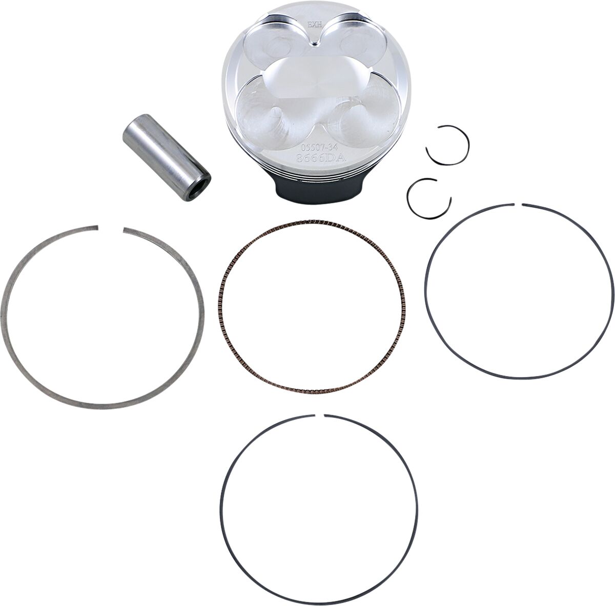 WOSSNER PISTON KIT FORGED STEEL OEM REPLACEMENT / KTM / SIZE STANDARD 8665DA