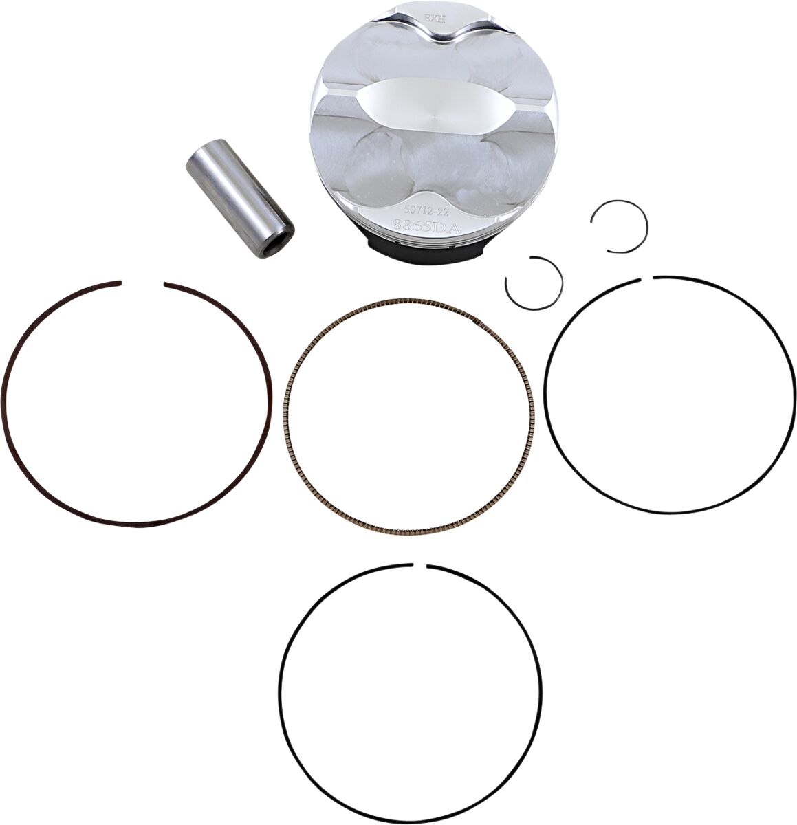 WOSSNER PISTON KIT FORGED STEEL OEM REPLACEMENT / YAMAHA / SIZE STANDARD 8893DA
