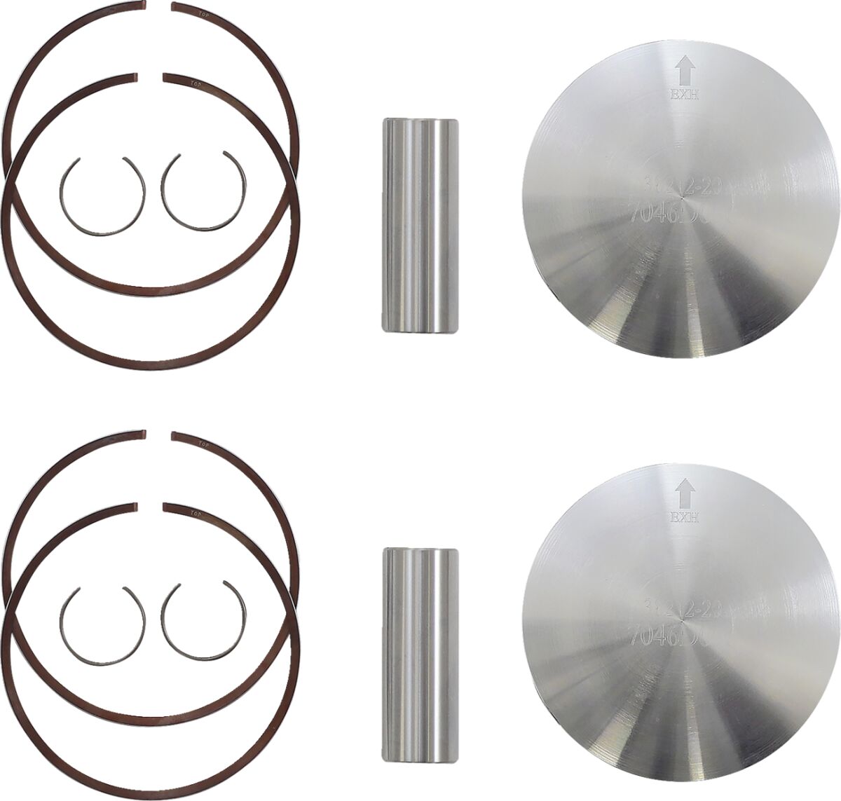 WOSSNER PISTON KIT STD SKIDOO 76.37 OV K7046D050-2