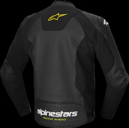 ALPINESTARS (ROAD) JACKET FSTR V3 AIRFLW LTHR BLK/WHT/YW 50 3103625-125-50