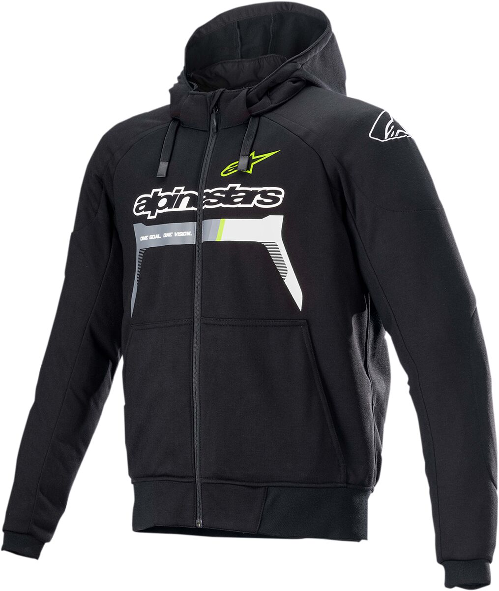 ALPINESTARS (ROAD) JACKET HOOD CHROME BK/YL L 4200822-155-L