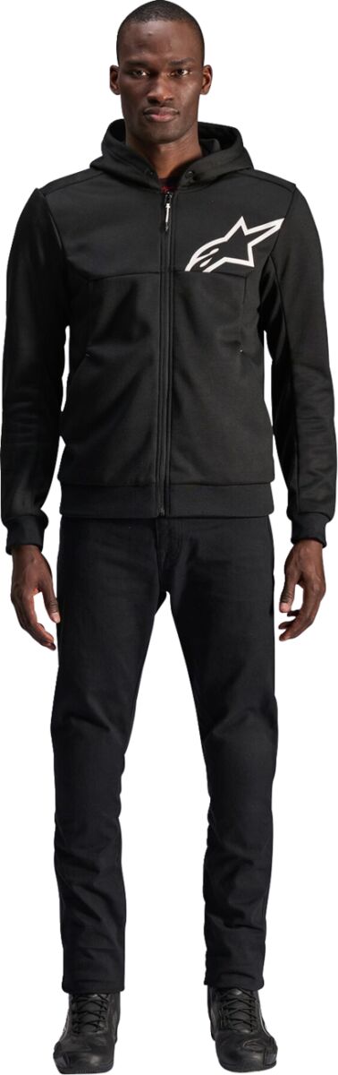 ALPINESTARS (ROAD) JACKET/HOODIE CHROME V2 BLK/WHT M 4200325-12-M