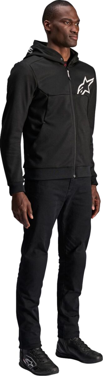 ALPINESTARS (ROAD) JACKET/HOODIE CHROME V2 BLK/WHT L 4200325-12-L