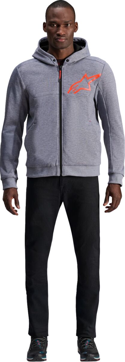 ALPINESTARS (ROAD) JACKET/HOODIE CHROME V2 GRY/RED L 4200325-9199-L
