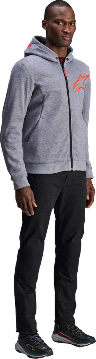 ALPINESTARS (ROAD) JACKET/HOODIE CHROME V2 GRY/RED L 4200325-9199-L
