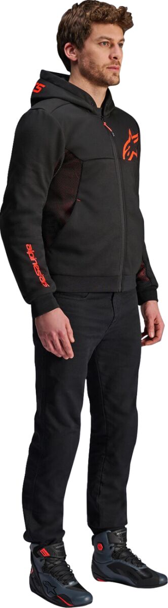 ALPINESTARS (ROAD) JACKET/HOODIE CHROME AIR BLK/RED M 4200425-1030-M
