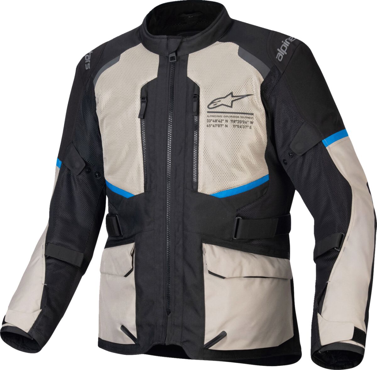 ALPINESTARS (ROAD) JACKET ANDES AIR BLK/GRY/BLUE 3XL 3207924-1479-3XL