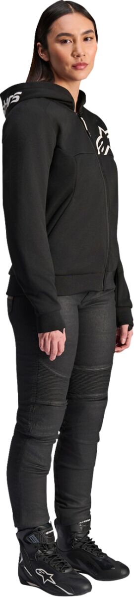 ALPINESTARS (ROAD) JACKET/HOODIE 4W CHROME V2 BLK/WHT S 4210225-12-S