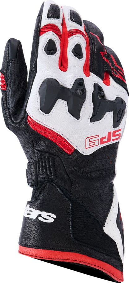 ALPINESTARS (ROAD) GLOVE SP-9 BLACK/WHITE/RED XL 3500526-1304-XL