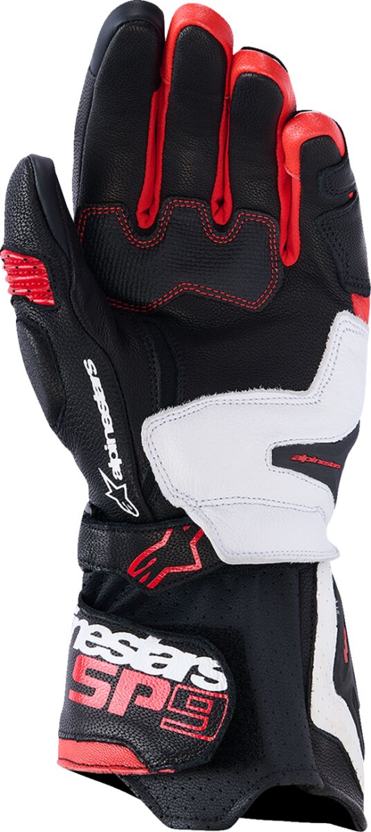 ALPINESTARS (ROAD) GLOVE SP-9 BLACK/WHITE/RED XL 3500526-1304-XL