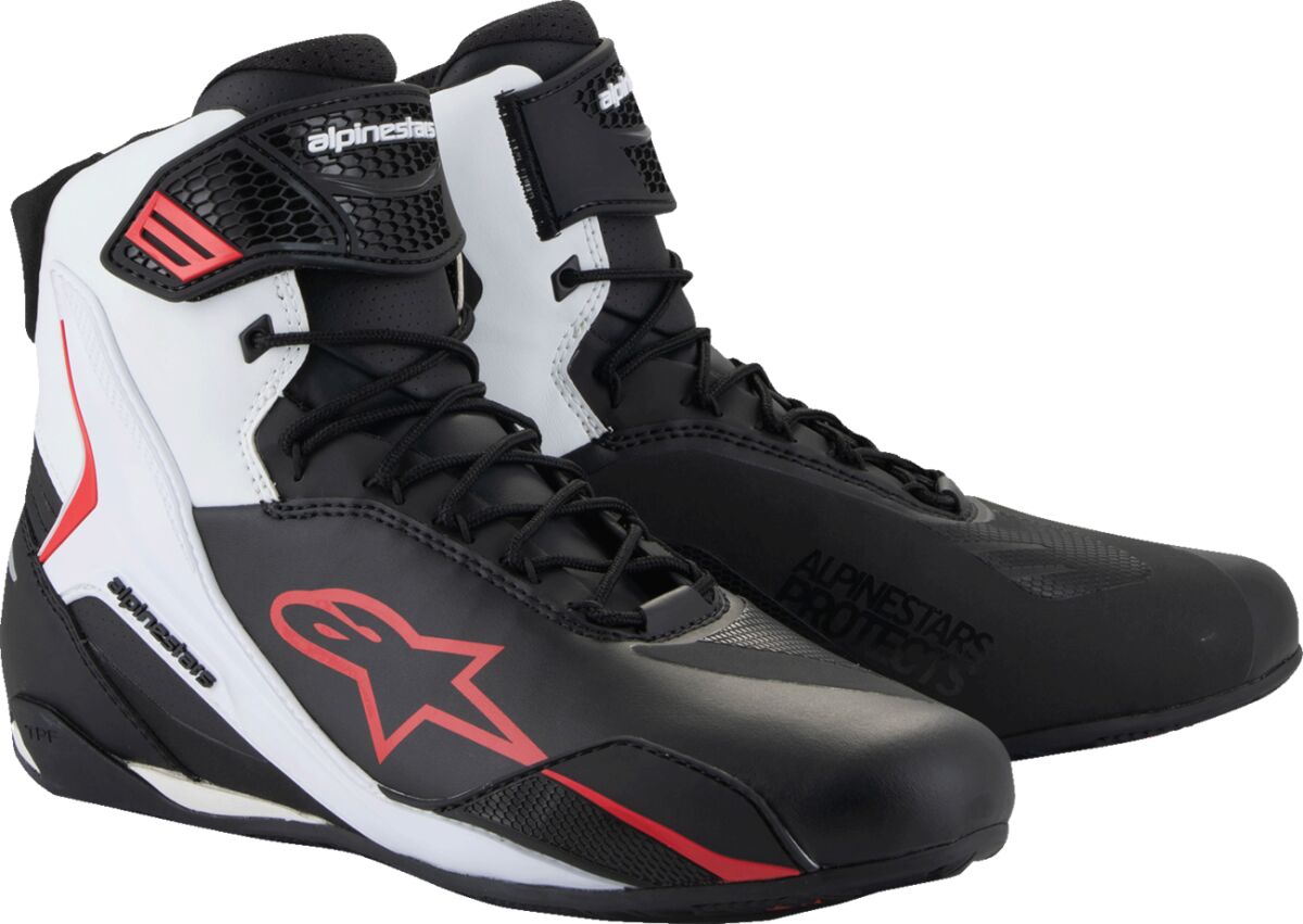 ALPINESTARS (ROAD) SHOE FASTER V4 BLK/WHT/RD 8.5 2510425-123-85