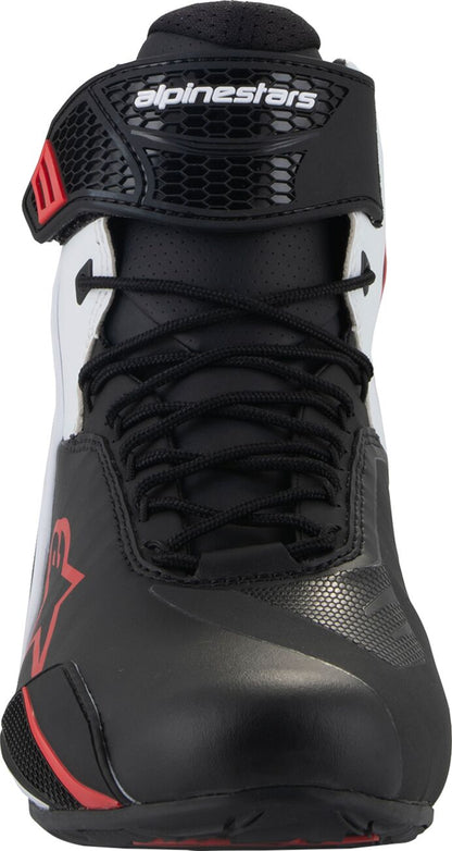 ALPINESTARS (ROAD) SHOES FASTER-4 BK/WH/DK RD 9.5 2510425-1299-95